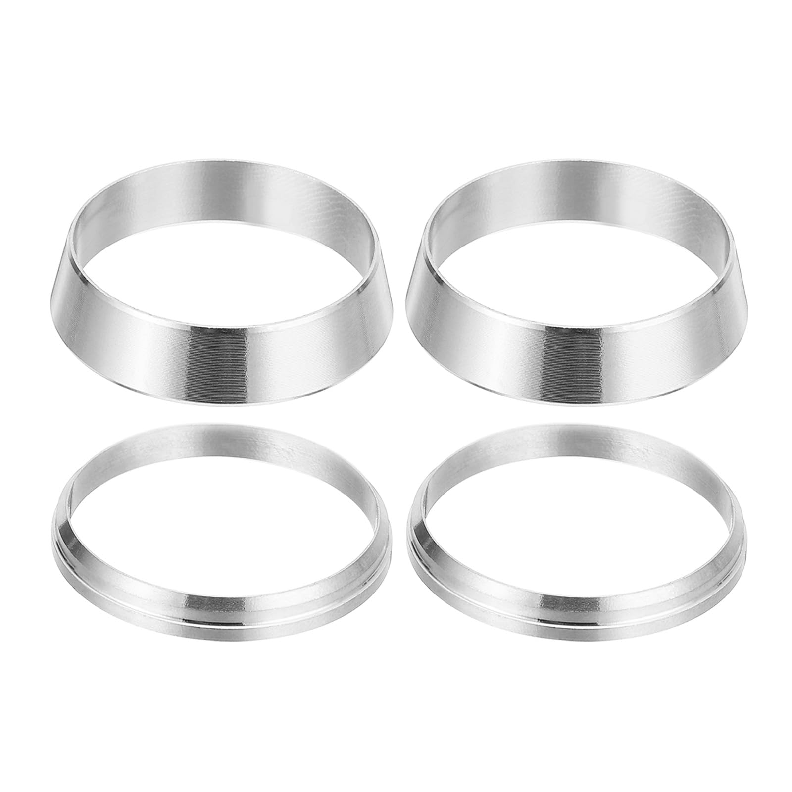 PATIKIL 1" Tube OD 304 Stainless Steel Compression Tube Fitting Sleeve, 2 Pack Double Ferrule Ring Tubing Fitting Assortment Kit, Silver