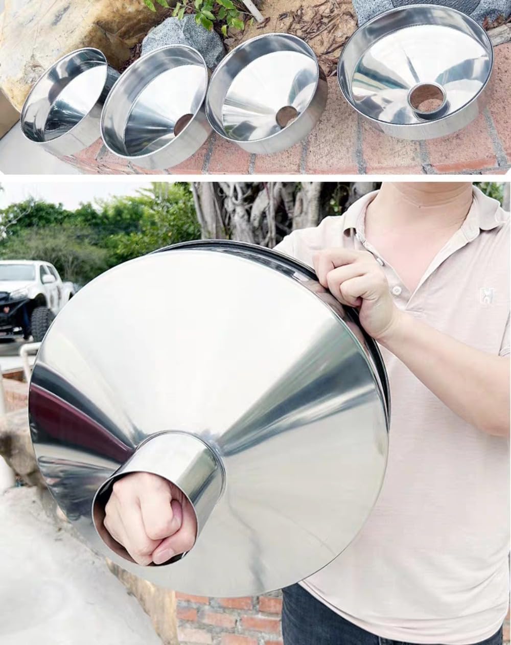 Amazon.co.jp: Mirakasaじょうご 特大ロートファンネル 大型 漏斗 充填