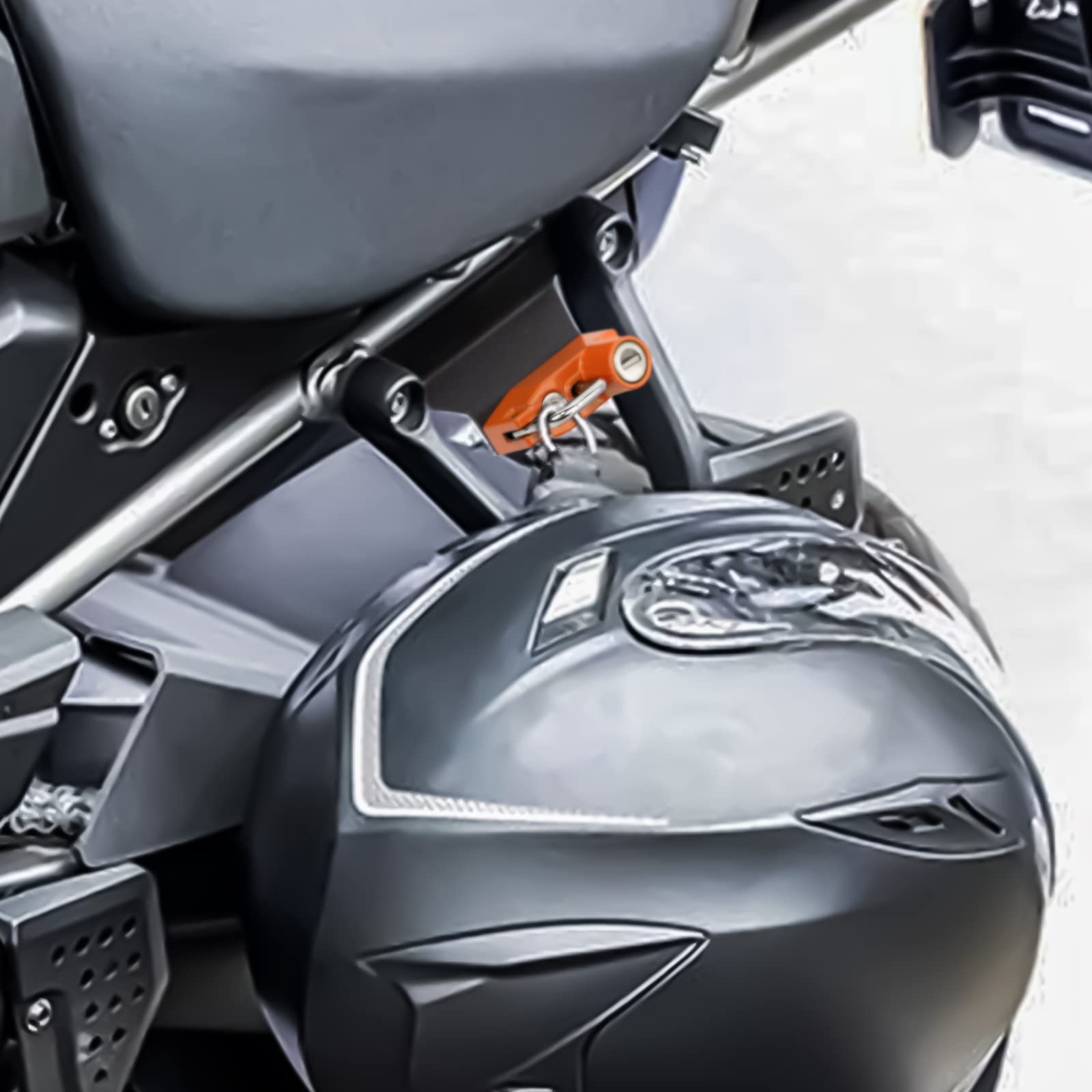 GUAIMI Helmet Lock Motorcycle Anti-Theft Helmet Security Lock for Harley Pan American RA1250 2021 -Orange