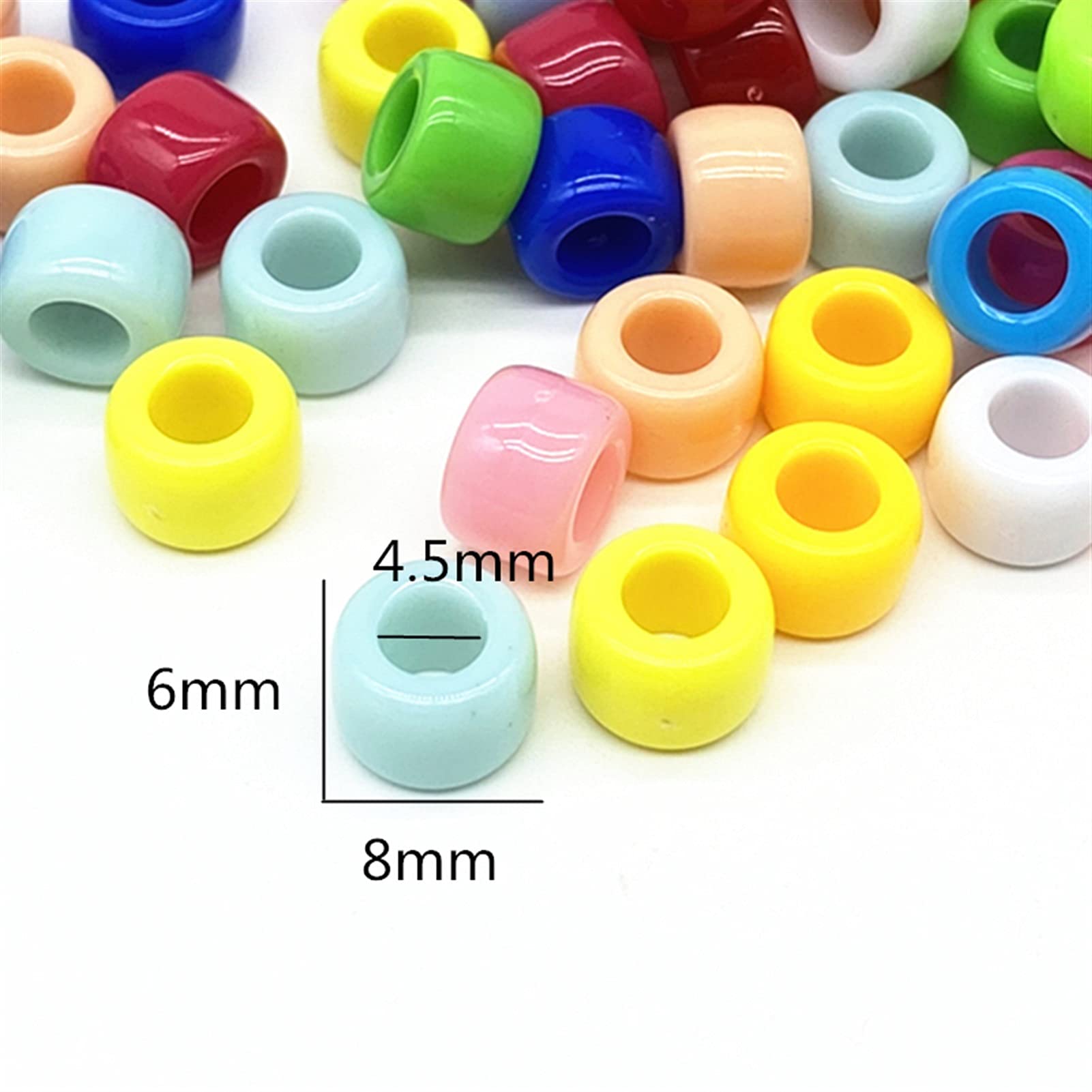 Lot De 50 Perles Rondes En Bois De Rose Naturel De 8 Mm Pour