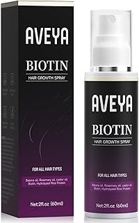 AVEYA Hair Growth Spray, for Women & Men infused with Rosemary Oil,Batana Oil&Biotin for Scalp – Strengthens,Thickens&Accelerates Hair Care - Non-Greasy,Helps Prevent Hair Thinning & Hair Loss – 60ml