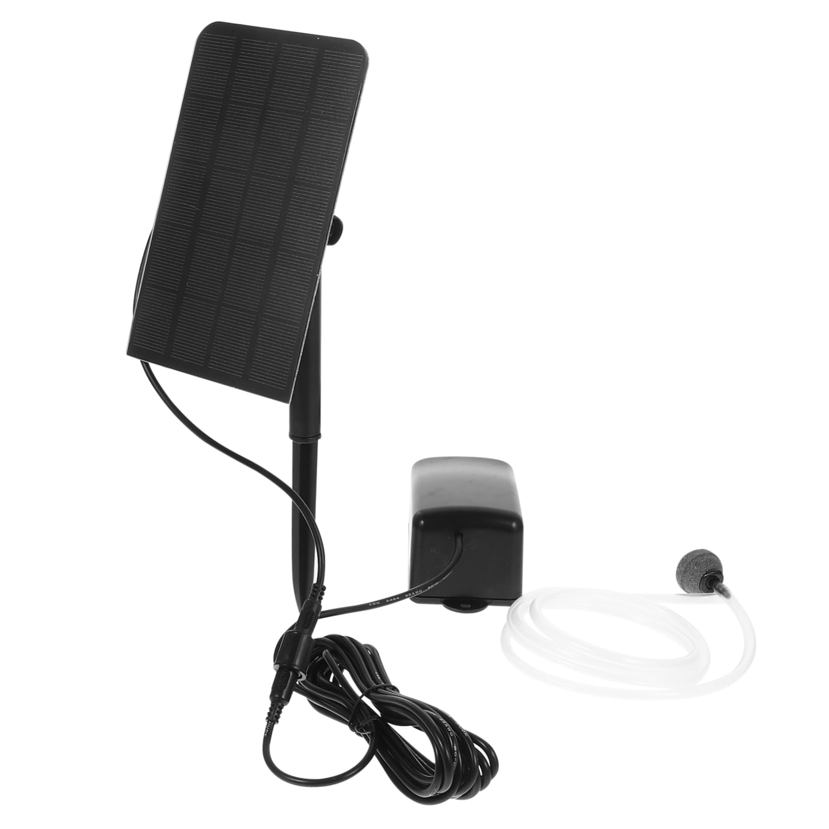 HEMOTON 2 Pezzi Pompa ad solare di pompaggio solare pompa solare dell'acquario portatile aeratore per acquari pompa di aerazione solare cristallo di silicio