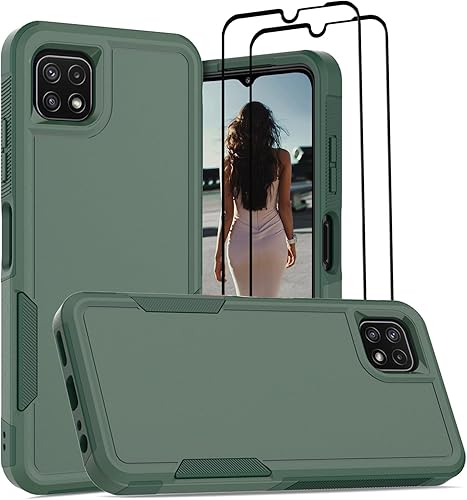 Miniatura 60 de Jeylly Funda para Galaxy A23/A32 5G/A13 4G/A13 5G/A04/A04S, con [2 paquetes de protectores de pantalla de vidrio templado], funda protectora A