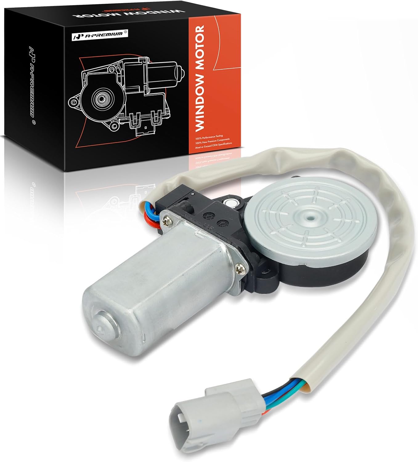 A-Premium Rear Right Power Window Lift Motor Compatible with Toyota Land Cruiser 2001-2007 & Lexus LX470 1998-2007, Passenger Side, with Anti-Clip Function, Replace# 8572060120