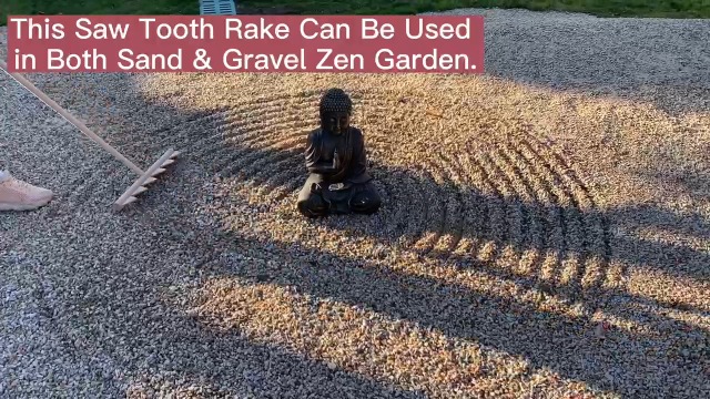 Rastrillo Zen Grande para Jardín 48" 6 Dientes Madera miniatura 7