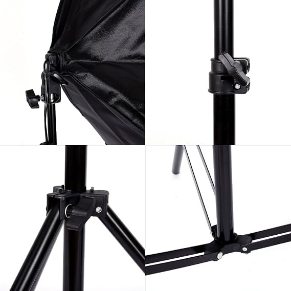 Photography Softbox Lighting Kit, YouTube Starter Kit, Photo Equipment Soft Studio Light with Light Stands and Convenient Carry Bag (with 2 softbox Light)