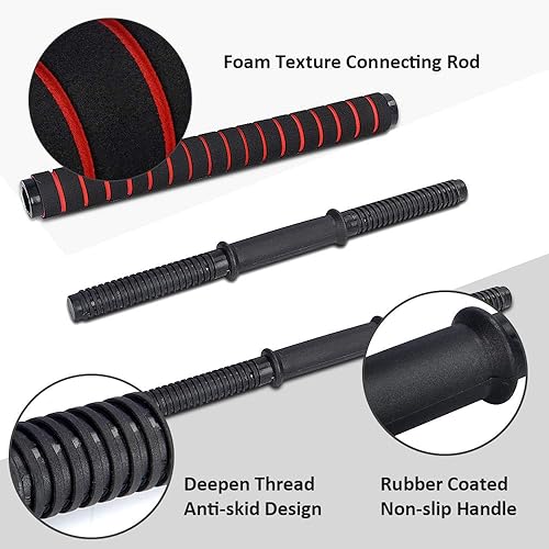 Miniatura 9 de wolfyok Juego de mancuernas, pesas ajustables 3 en 1, 44 libras66 libras, equipo de gimnasio en casa para hombres y mujeres, gimnasio,