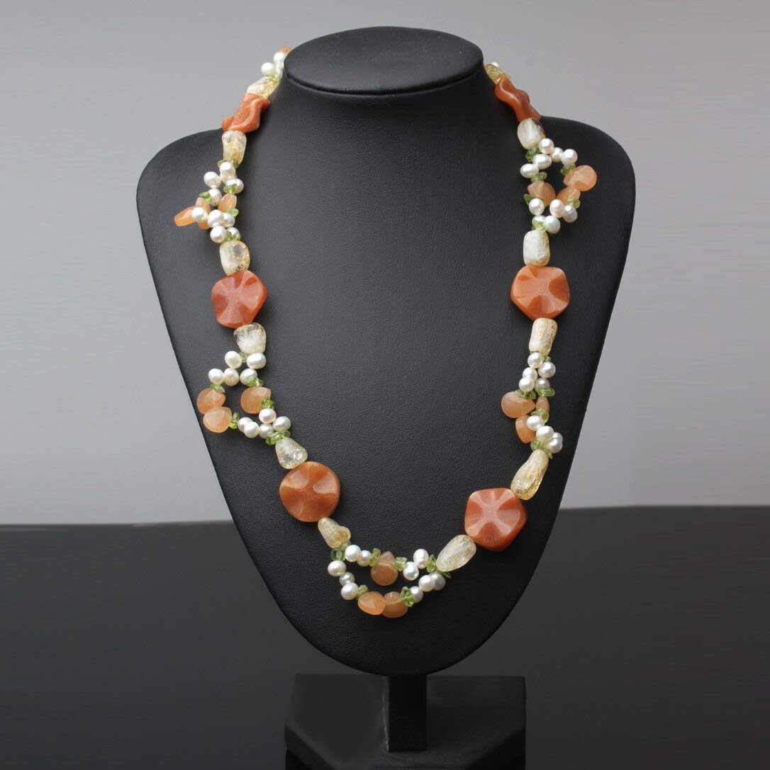 Bellissimo matrimonio Collana di perle d'acqua dolce naturale Moda donna Boho Collane di collane di perle colorate Collane da donna