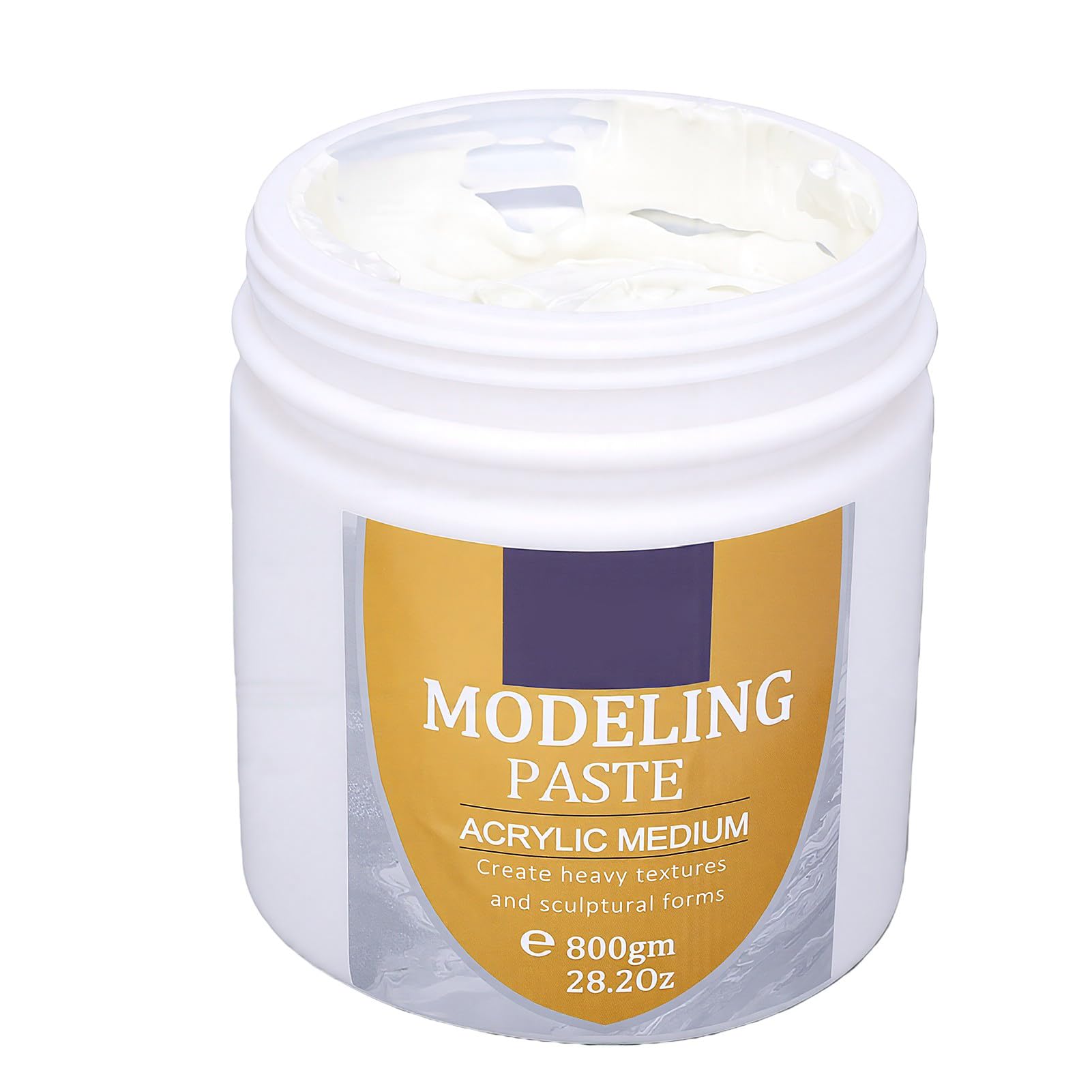 Generic Modellierpaste, 800 G, Organischer Acryl-Texturzusatz für Kunstprojekte auf Leinwand- und Holzoberflächen