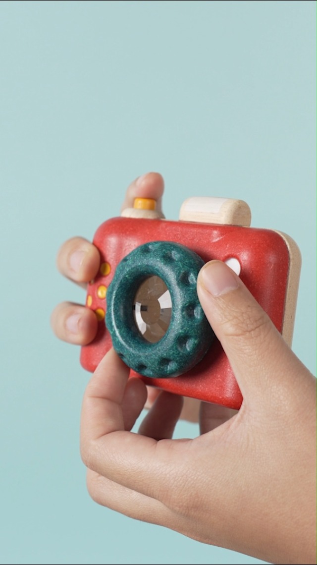 PlanToys Appareil Photo En Bois Kaléidoscope – Jouet Éveil Créatif Dès 1 An, Caméra Ludique Pour Bébé