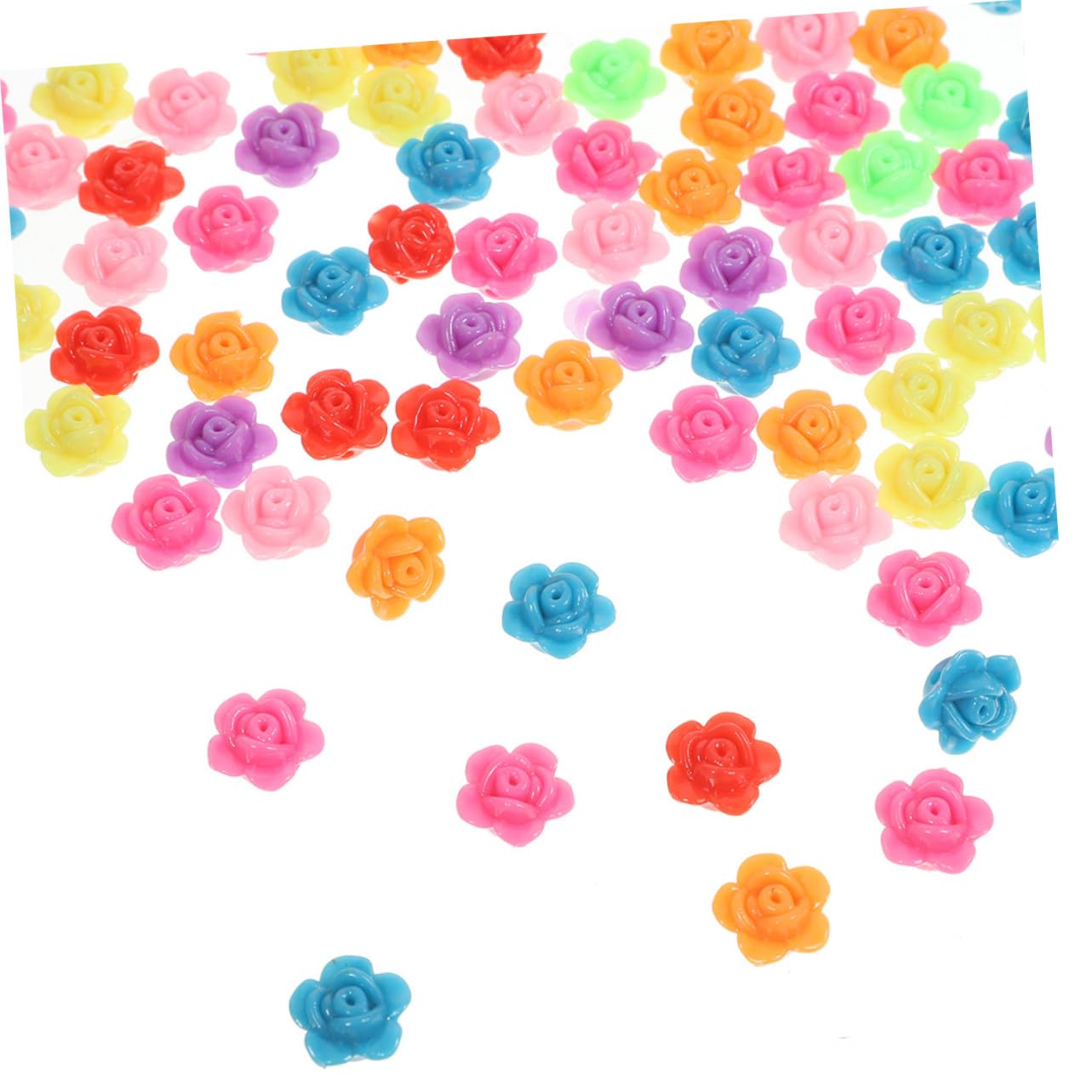 OSALADI 5 Series Abalorios De Flores De Rosa Para Manualidades Diy Accesorios De Joyería Perfectos Para Collares 200 Piezas X 5