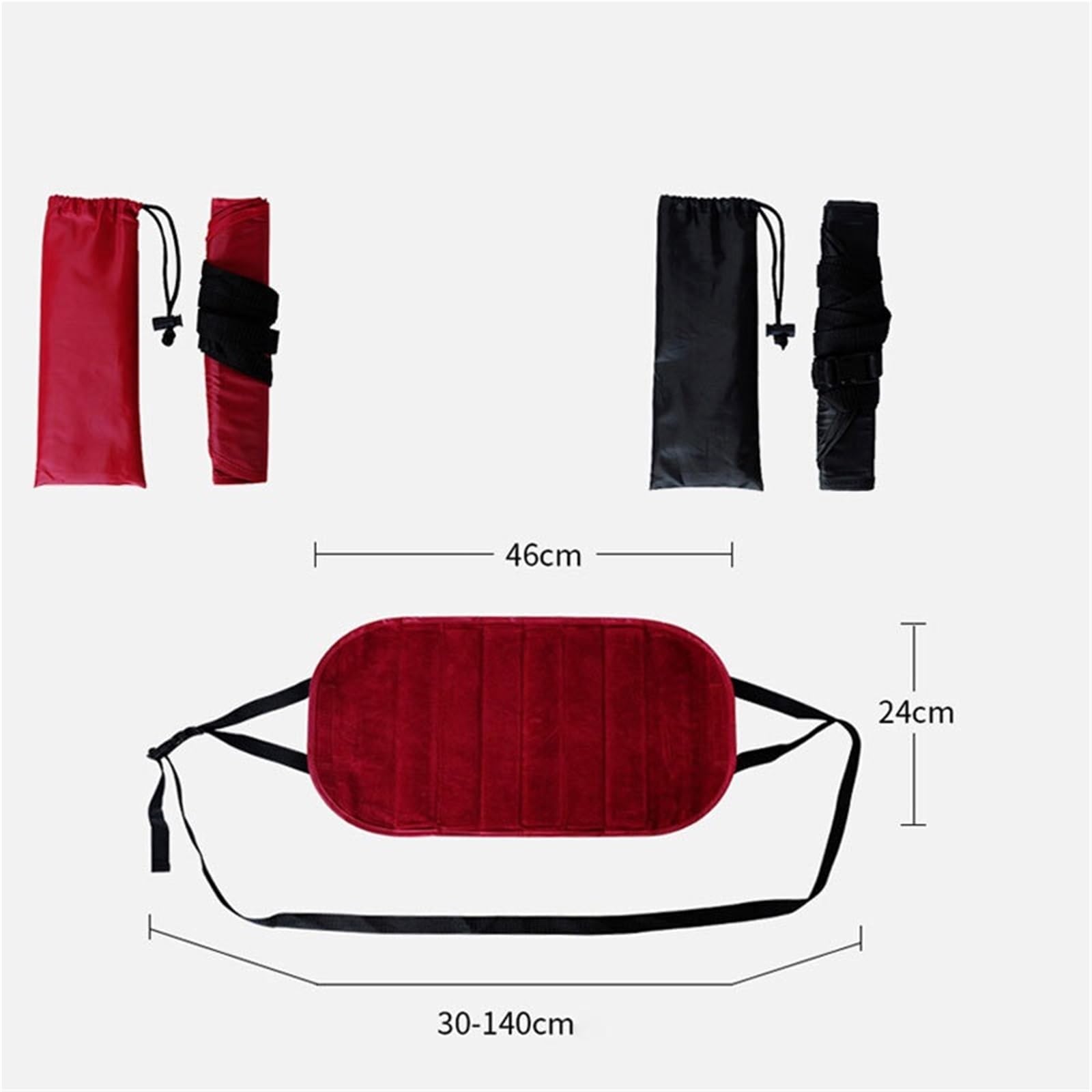 Reposapiés De Avión Cojín de Viaje de Larga Distancia for avión, ferrocarril de Alta Velocidad, Almohada for Dormir, reposapiernas, Accesorio for Dormir para Avión, Oficina(Red)