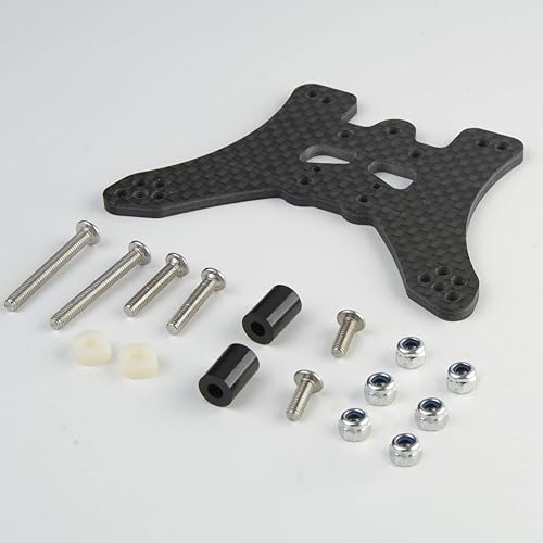 Miniatura 4 de TT02B carbono amortiguador trasero estancia para Tamiya RC Buggy coche TT-02B chasis actualizaciones reemplazar piezas