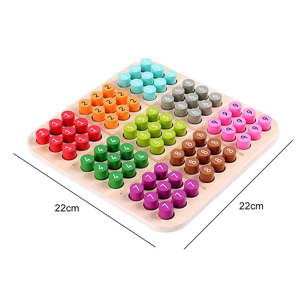 Sudoku de Madera Rompecabezas Juego de Mesa Pensamiento Tradicional Educativo para Adultos