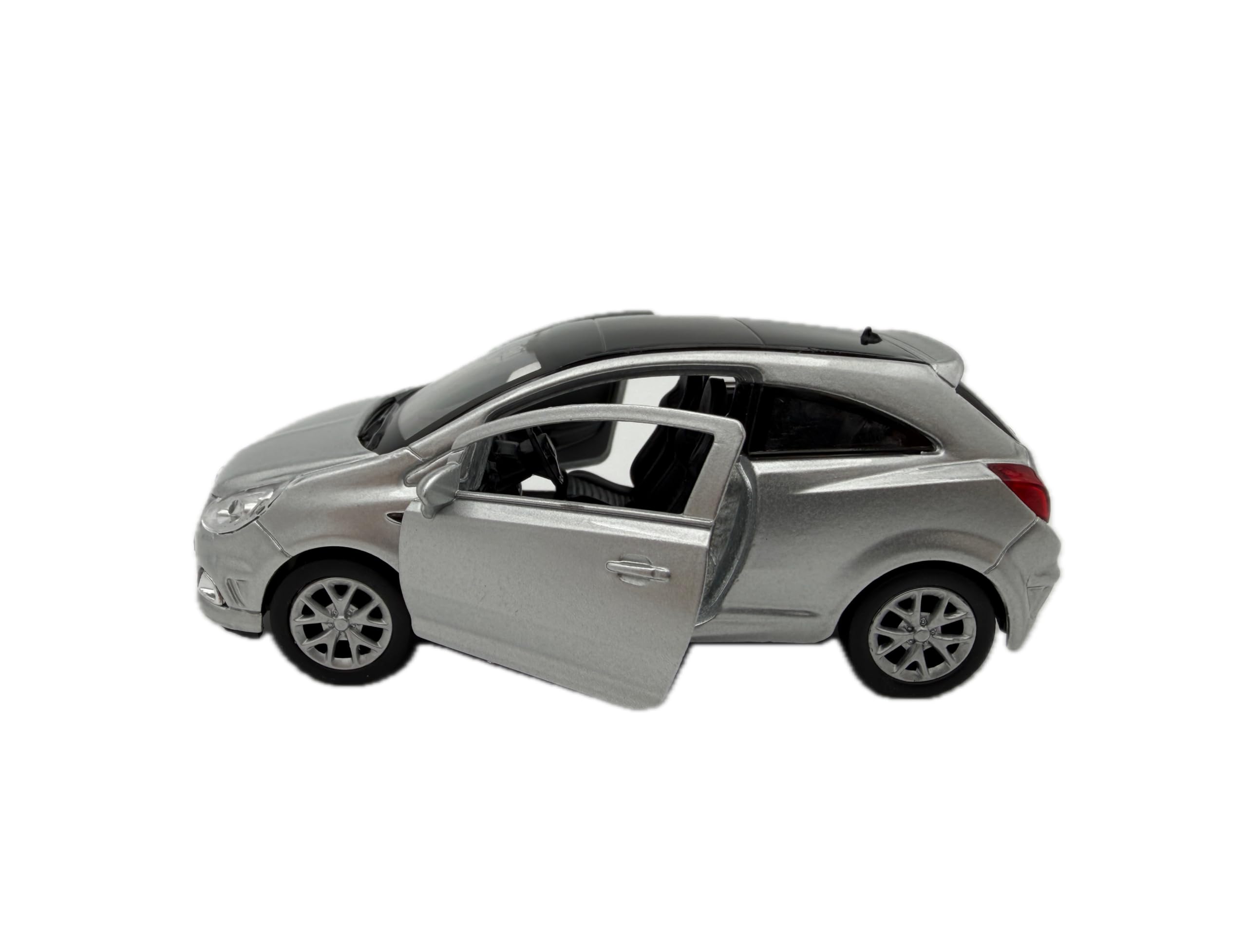 Dromader Welly Model car OPEL CORSA OPC vehicle miniature car scale 1:39 silver