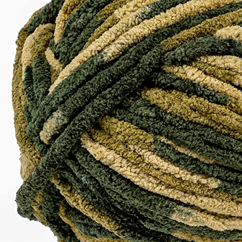 Image of Crafted By Catherine Blanket Multi Yarn - 2 Pack (213 Yards Each Skein), Camouflage Multi, Gauge 6 Super Bulky