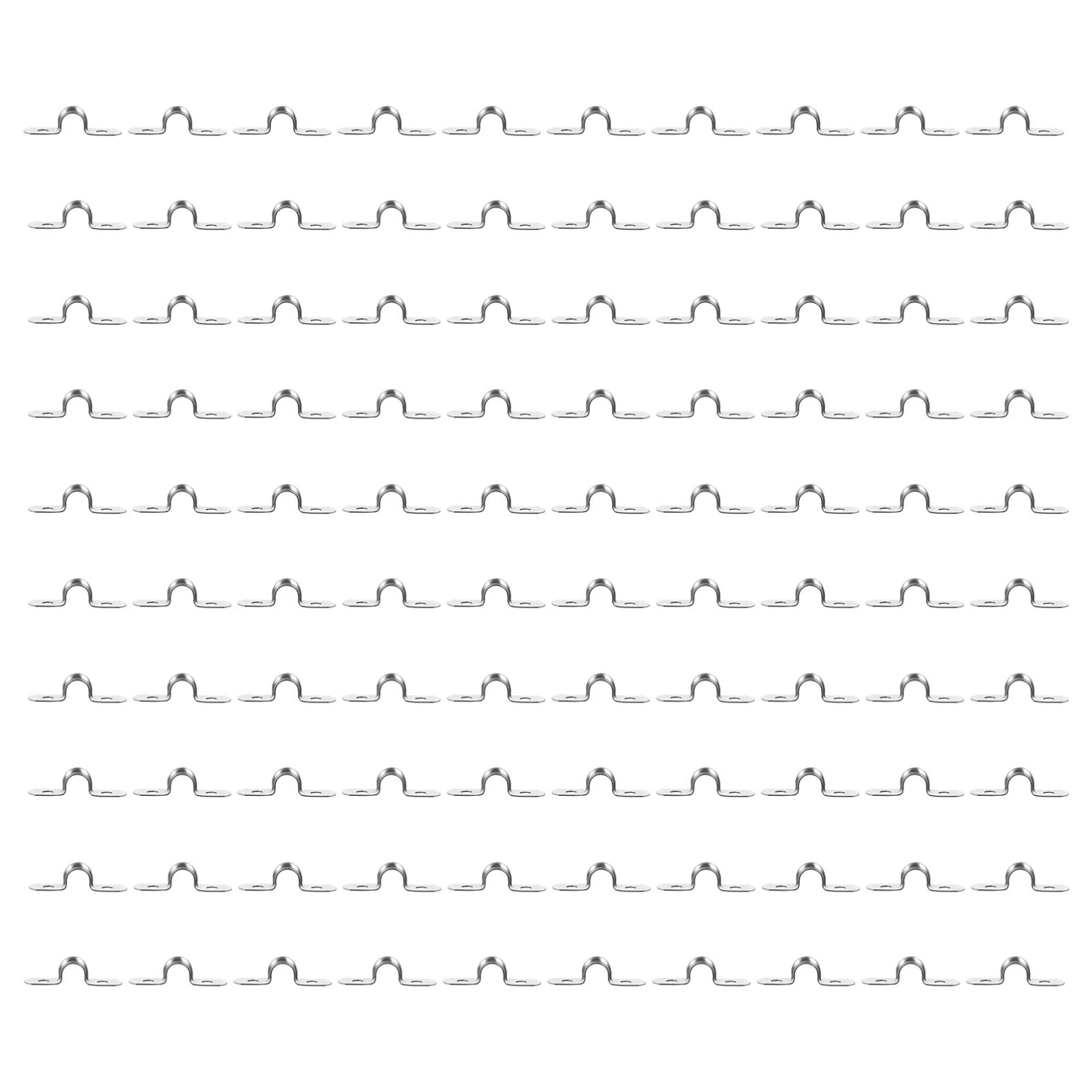 LIFKOME 100pcs Stainless Steel Riding Card Strap Pipe Clamps Stainless Tension Tube Clamp Square Tube Clamps Water Pipe Clamp Stainless Tension Tube Clip U-tube Clamp Hose Clamp Silver