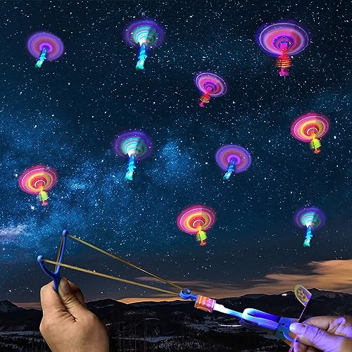 MOYKSRR 15 Stück LED Leuchtspielzeug Partyartikel, Fliegendes Spielzeug Party Set, LED Licht Erstaunliches Hubschrauber - Mitbringsel Kindergeburtstag, Schleuderspielzeug, Goodie Bag Stuffers