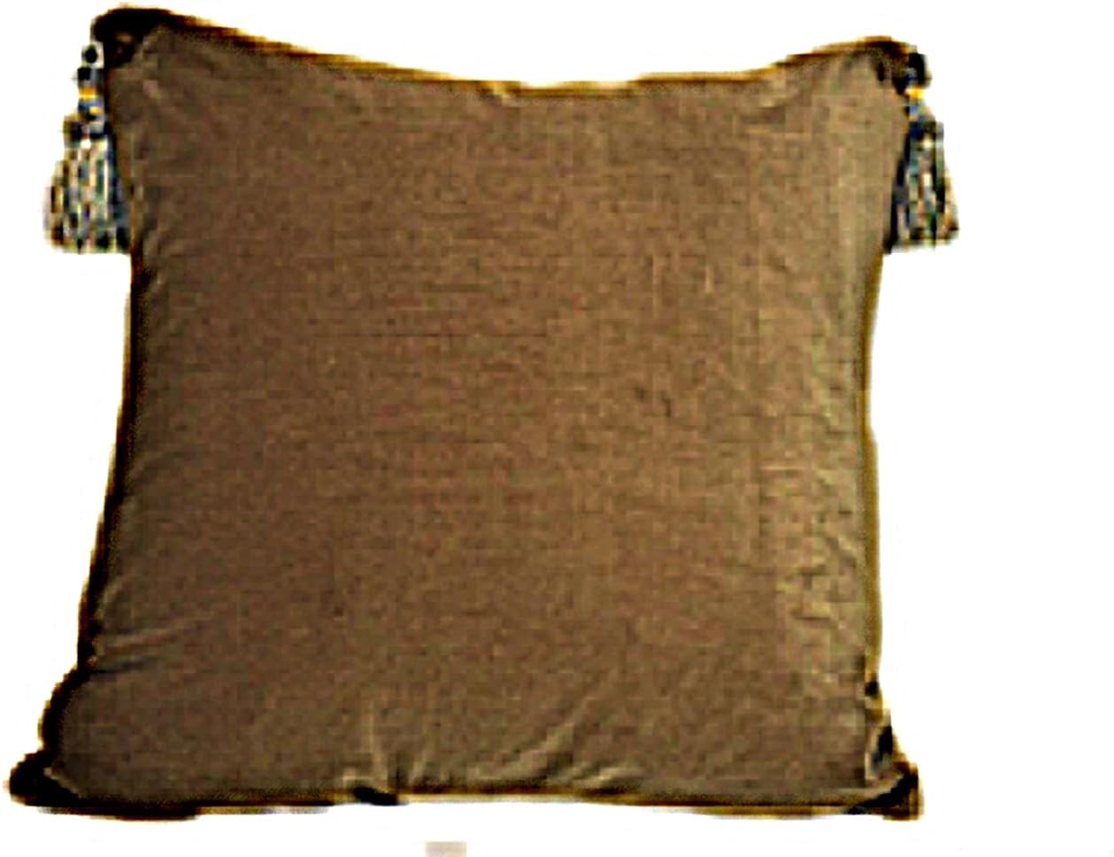 Tapestry Decorative Throw Pillow with Tassels (Gold)