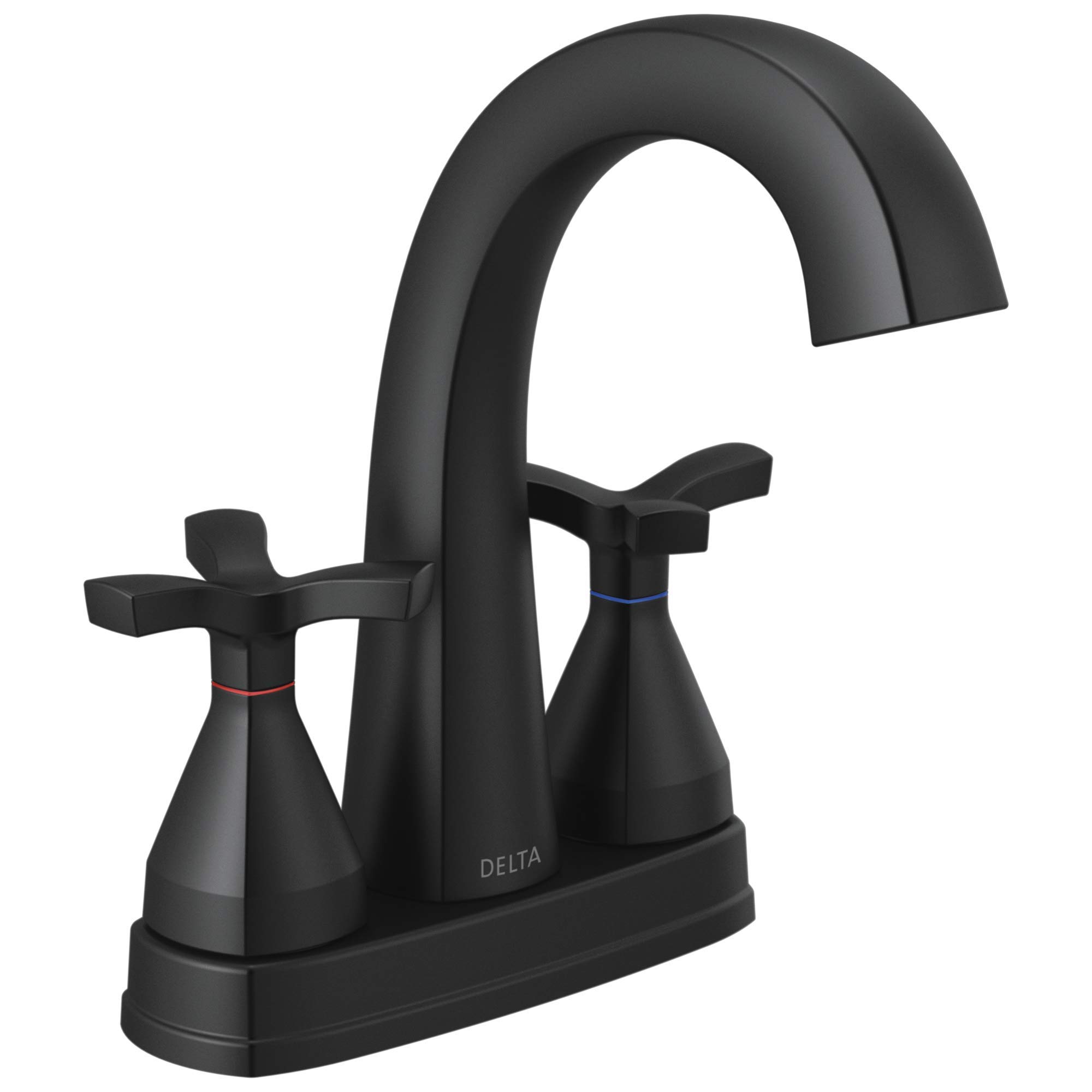 Delta Faucet Stryke Matte Black Bathroom Faucet Matte Black Centerset Bathroom Faucet Bathroom Sink Faucet Diamond Seal Technology
