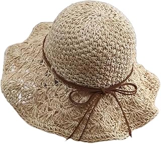 [AZIEBAY] 春と夏の手編み麦わら帽子夏韓国旅行サンハットビーチハット紫外線防止サンハット