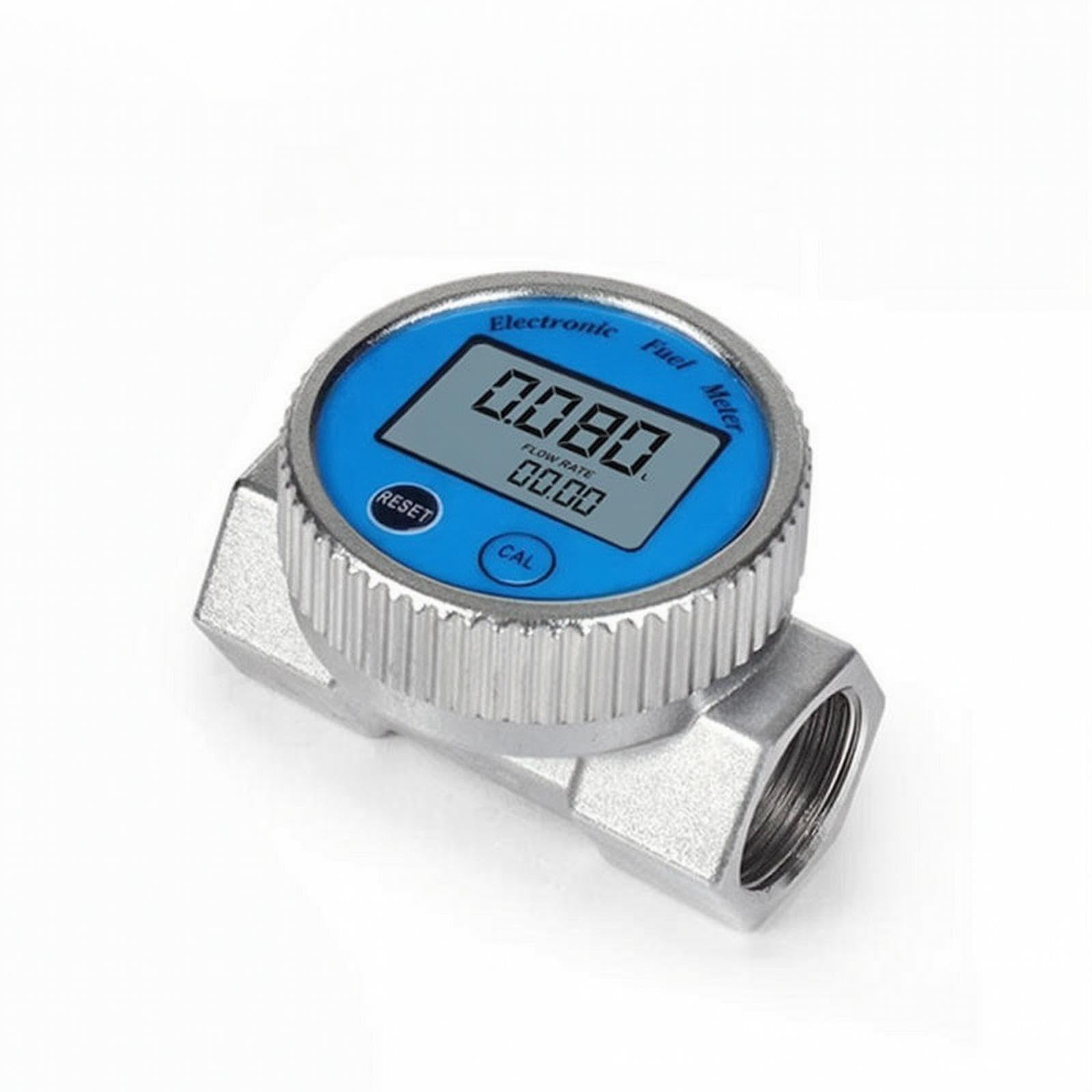 Digital Impeller Volume Meter Waterproof Volume Meter with Digital Screen Display Threaded Water Transfer, Propellant Handling, Workshop 075 Inch Ss-picture-12