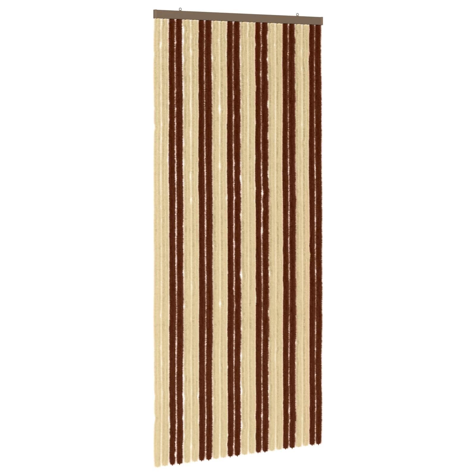 vidaXL Insect Curtain Chenille Brown and Beige 100 x 230 cm 100% PP — image 1