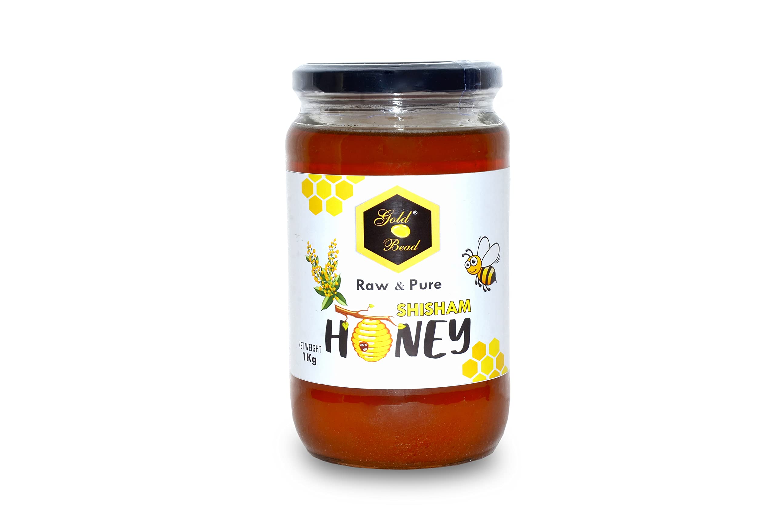 Gold Bead Shisham Honey | 1000g | 100% Raw, Pure and Natural | Unprocessed Unfiltered Unpasteurized Sheesham (Rosewood) Honey | No Sugar Adulteration