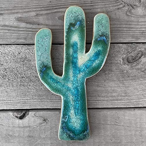 Cactus Geode Crackle Coaster, Individual Coaster, Geode