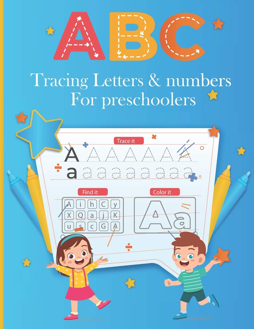 Buy ABC tracing letters & numbers for preschoolers 40 pages to