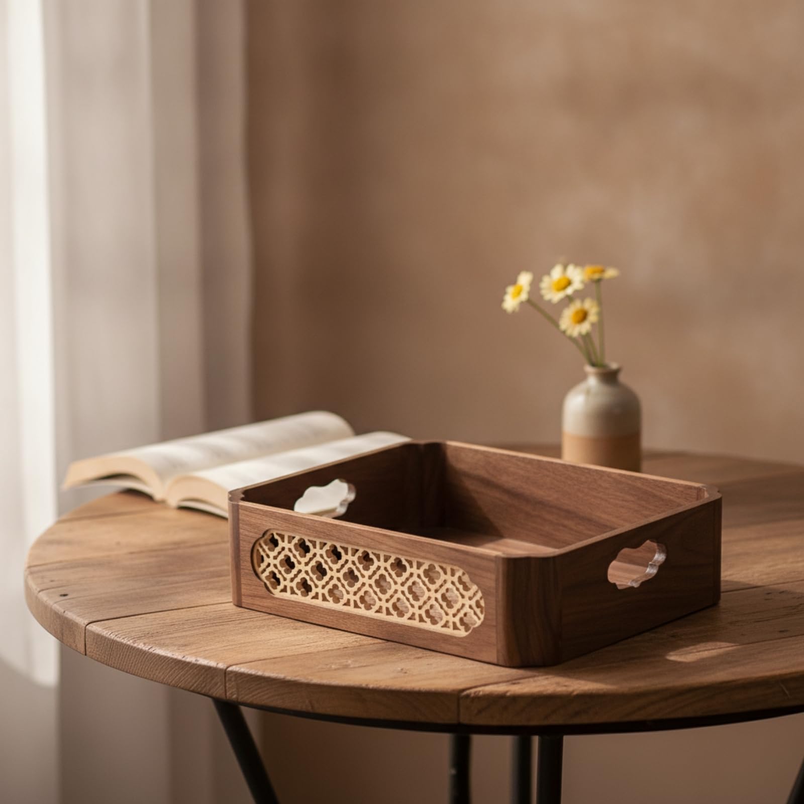 Estante Maciza Vertical Estante Mesa Compacto Estantería Mesa para Coleccionistas, Aficionados l Té, Salón