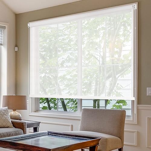 Miniatura 5 de HIDODO Persianas enrollables semitraslúcidas con filtro de luz, pantalla solar con 5% de apertura, persianas enrollables con protección UV para