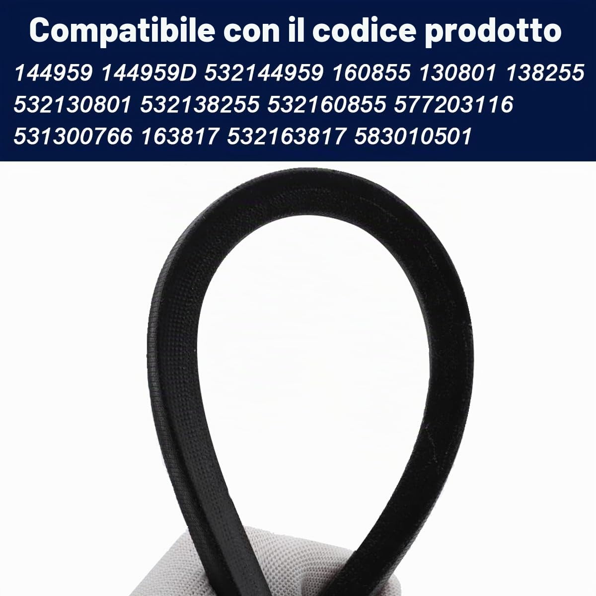 ZAMDOE 144959 Cinghia di Trasmissione per Tosaerba per Craftsman LT1000 LT2000 LT3000 per Husqvarna per Poulan per AYP trattorino rasaerba da 42'' 532138255 532144959 160855 130801 138255 532130801