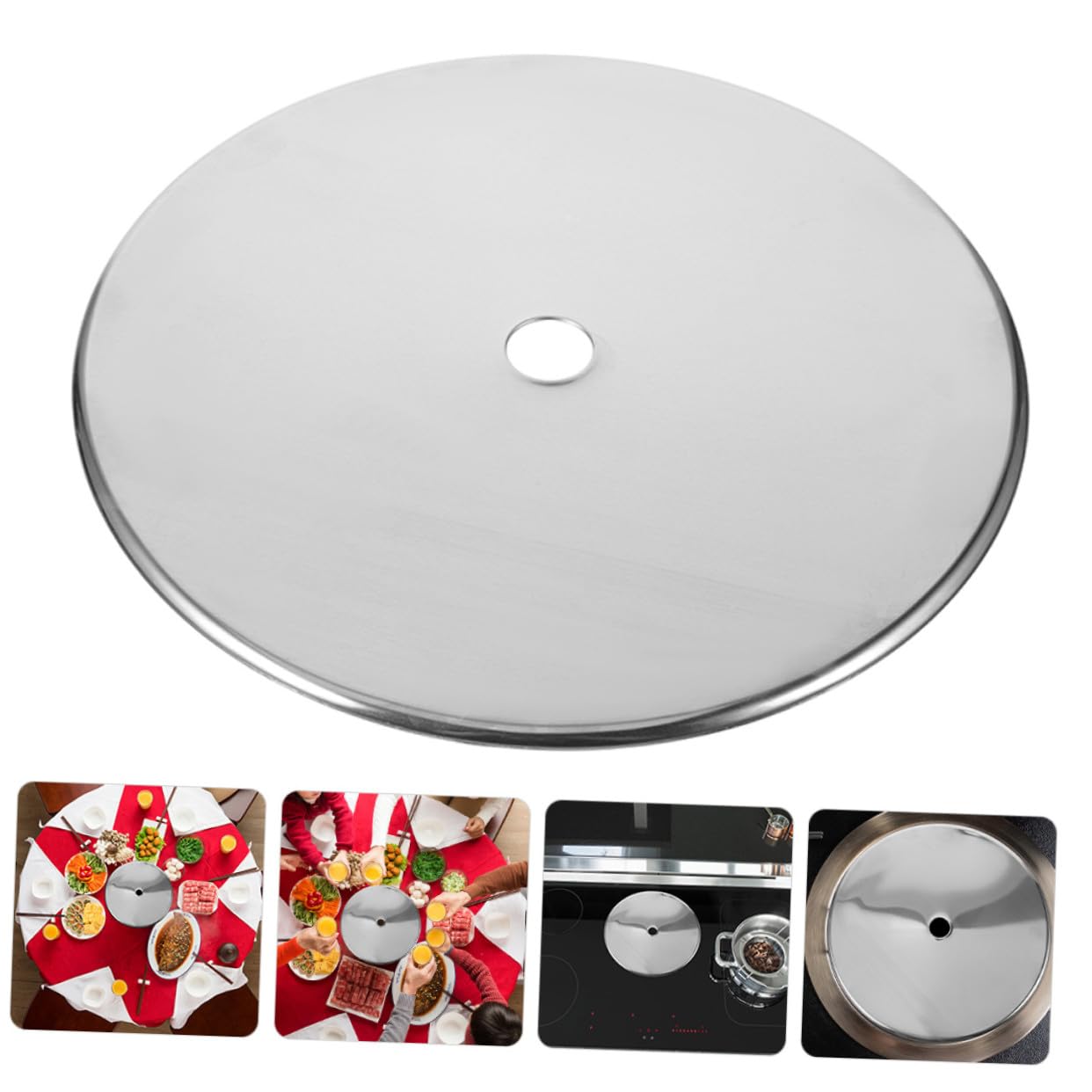Anillo de Acero Inoxidable Engrosado para Cocina de Inducción Difusor de Calor para Cocina de Gas Tapa de Placa de Inducción de Adaptador