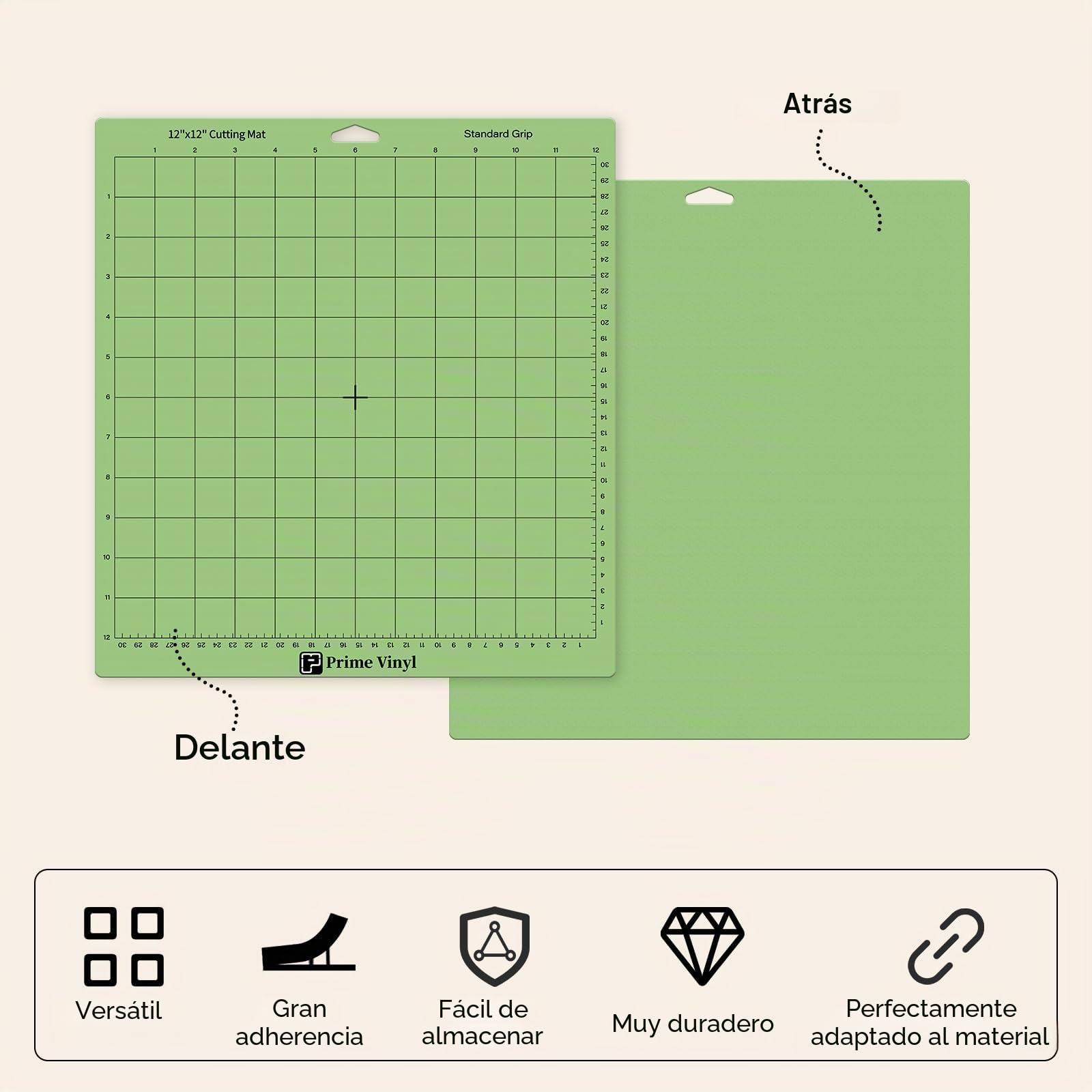 Prime Vinyl 6 piezas Tapete de corte de 30.5 x 30.5 cm pulgadas para Adhesive Mat, Múltiples Adhesivo Tapetes de corte para Silhouette Cameo