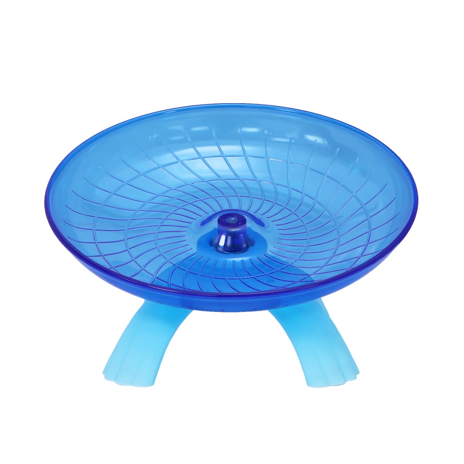 Hamster Flying Saucer Silent Running Exercise Wheel for Gerbil Rat Mouse Hedgehog Small Animals (Blue) - image 3