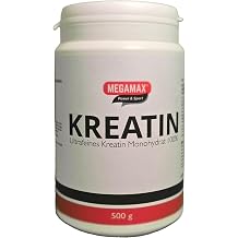 MEGAMAX Kreatin Pulver hochdosiert reines Creatin Monohydrat - ultrafeines kreatin-monohydrat Kreatine 500 g