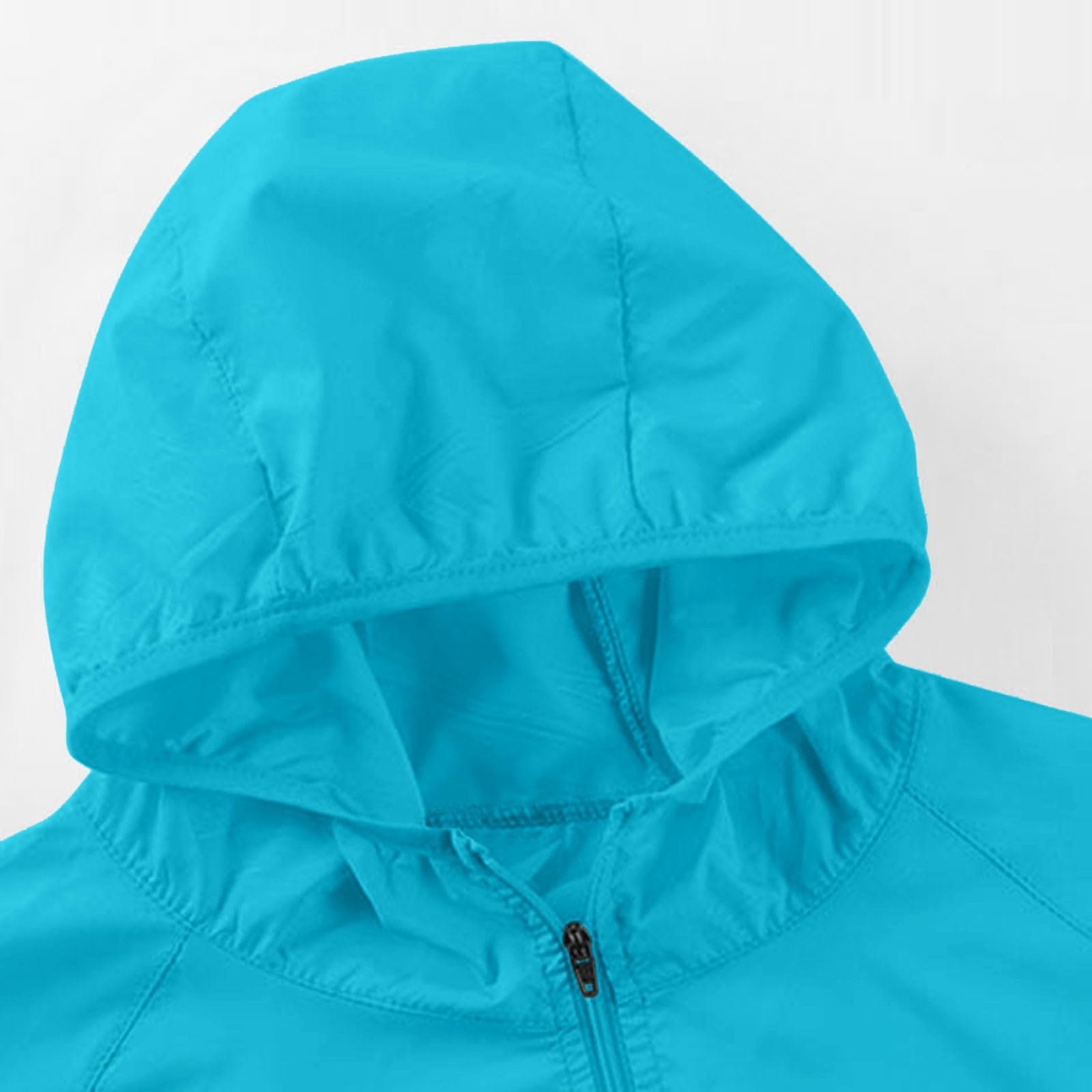 Generisch Chubasquero ligero para mujer, chaqueta de entretiempo, cortavientos, con capucha, chaqueta de ciclismo, chubasquero fino, chaqueta cortavientos, chaqueta de senderismo para exteriores