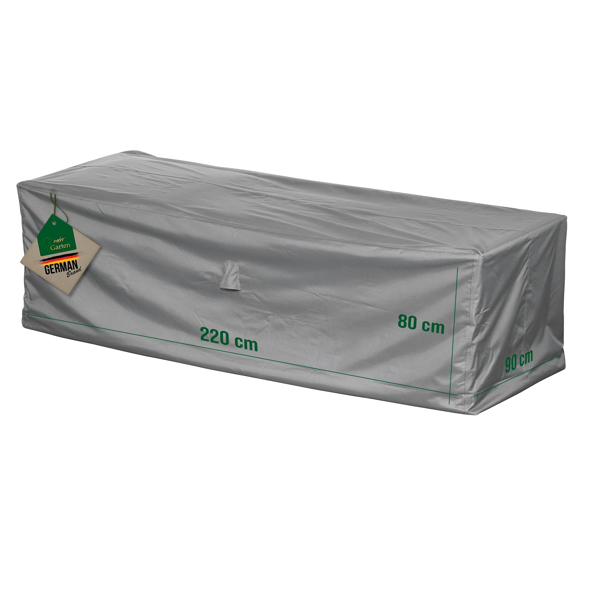 Garten Loungesofa Abdeckung 3-Sitzer, 220x90x80 cm, grau – Oxford 600D, wasserdicht, UV-beständig, wetterfest
