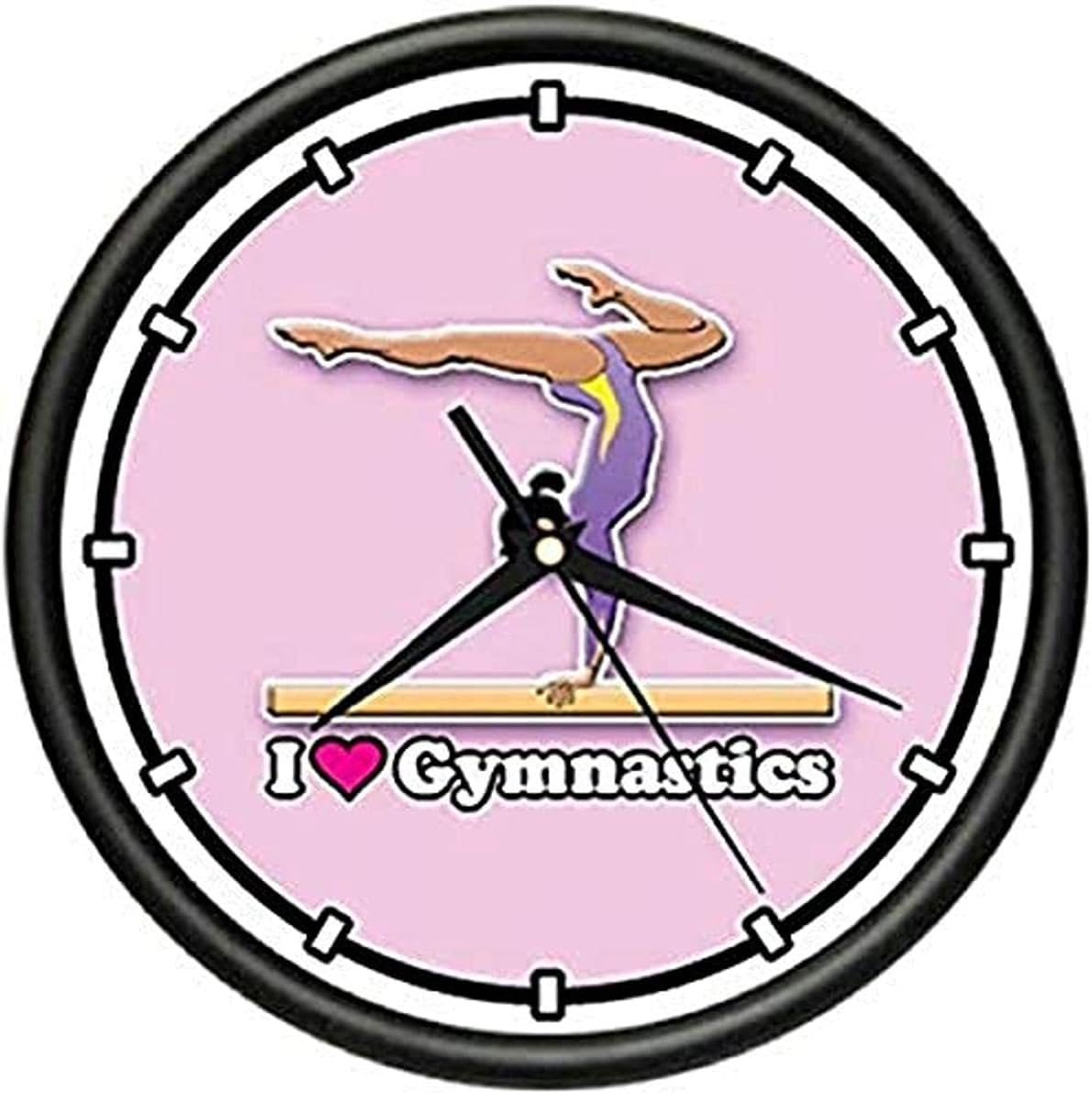 SignMission Gymnastics Wall Clock Gymnast Leotard Tights Gift