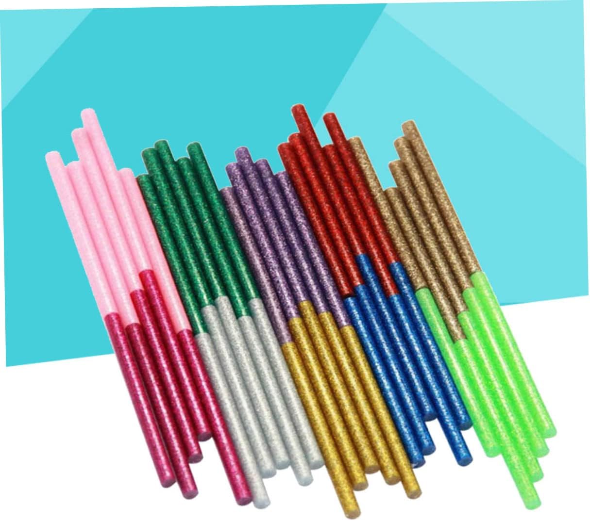Strong Bond 200pcs Hot Melt Glitter Glue Sticks for Crafting Repairs Random