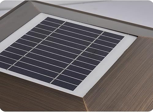 Miniatura 7 de ZEELYDE Luces de poste para exteriores, luz solar de latón para jardín, villa, puerta, luz de pilar, terraza, cama de flores, paisaje, luz de vidrio