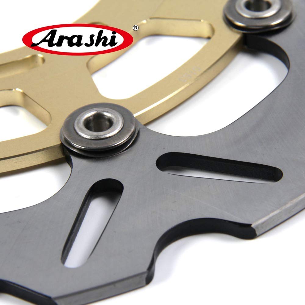 Floating Brake Disc Rotors Set - Black, Front & Rear For Suzuki GSXR 600/750 2006-07 & GSXR 1000 2005-08