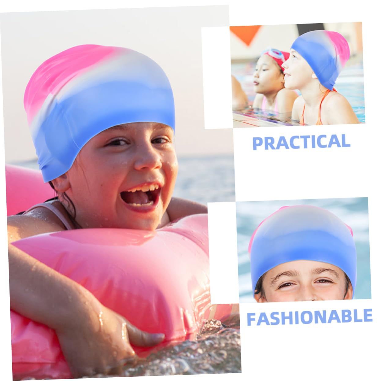 HANABASS 10 Pièces Bonnet de Natation Silicone Bonnet Bain Unisexe Extensible et Confortable pour Femmes et Adultes Étanche pour Cheveux Longs Protection Pratique