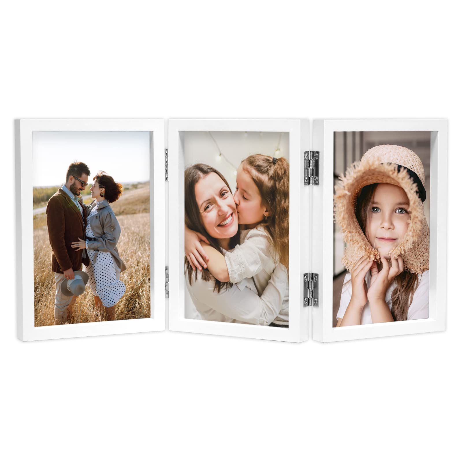 Doolland Triple Hinged Picture Frames, 4x6 Picture Frame, 41 OFF