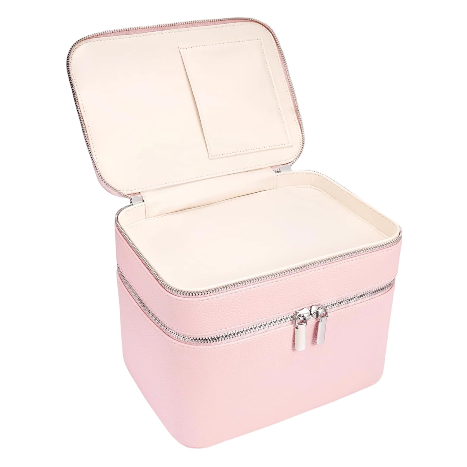 Estuche para cosméticos de PU de Calidad Que Proporciona un Amplio Espacio para Todos Sus Accesorios de Belleza Durante los Viajes Estuche para cosméticos con Soporte para brochas