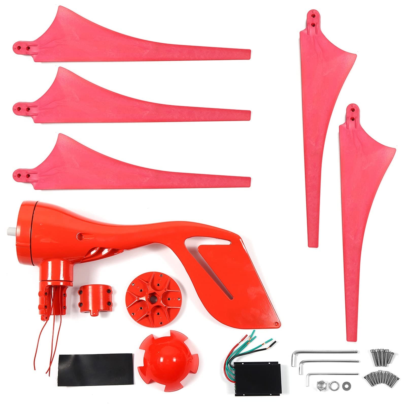 Kit generatore di turbina eolica da 400 W 12 V/24 V, 5 Pale con Regolazione Automatica della direzione sopravvento Adatto per terrazza/Chalet/Barca da Pesca (24 V)