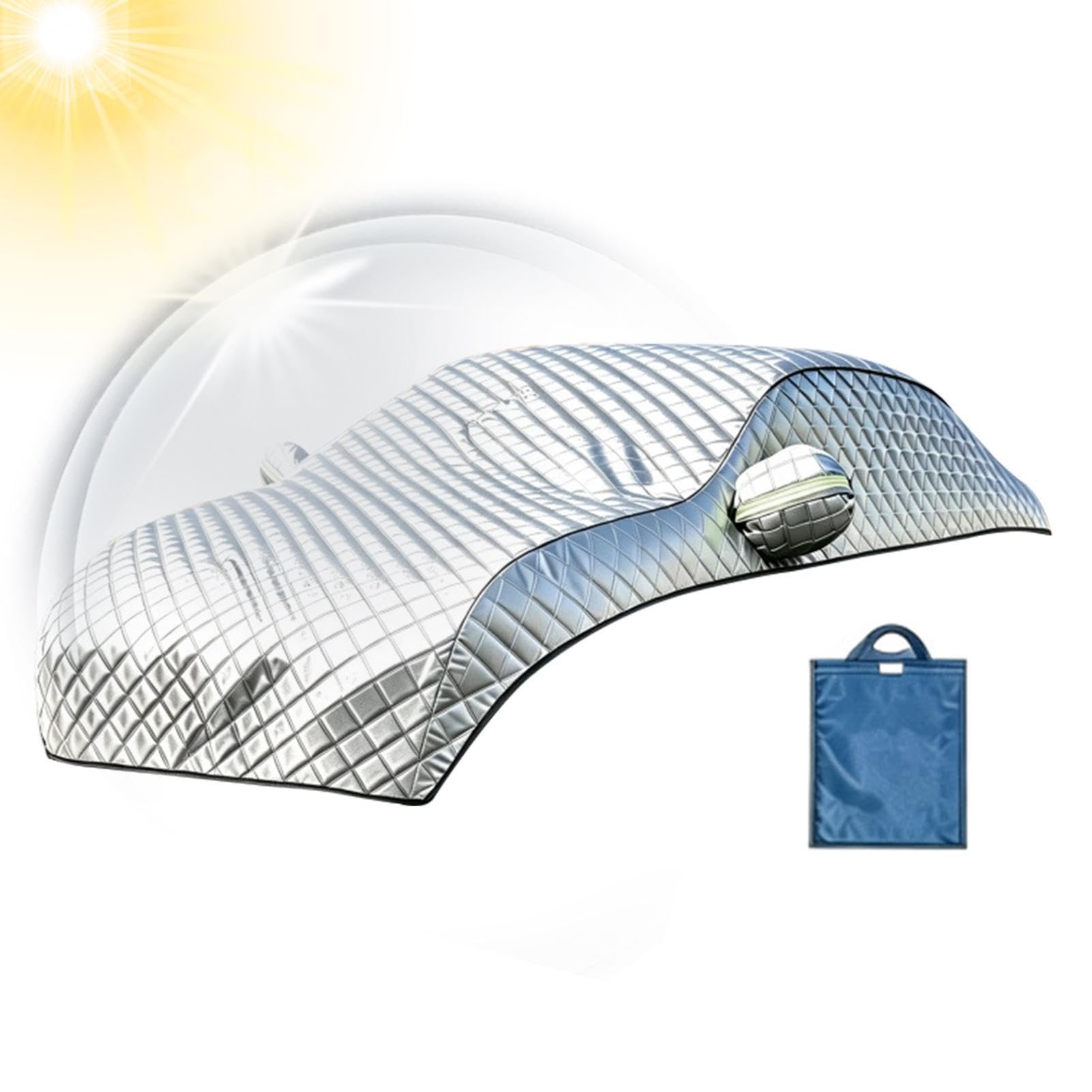 Half Car Cover Half Waterproof – All Seasons Snow Car Cover for Snow, Ice,