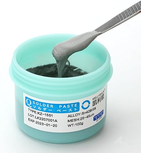 Miniatura 3 de Sn42Bi58, pasta de soldadura sin plomo respetuosa con el medio ambiente, 280.4 F, soldadura de bajo punto de fusión, pasta de soldadura no limpia