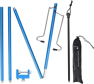 PENGQIANJU Soporte para farol de camping, ligero, portátil, para exteriores, aleación de aluminio, soporte colgante para acampar